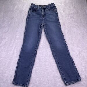 Madewell Stovepipe Jeans Womens 26 Blue High‎ Rise Straight Leg Stretch Denim